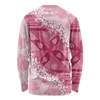 Bula Fiji Plumeria Tagimoucia Salusalu Pink Long Sleeve Shirt Kaiviti Masi LT7 - Polynesian Pride