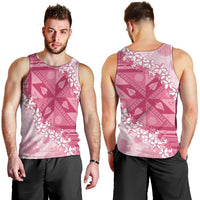 Bula Fiji Plumeria Tagimoucia Salusalu Pink Men Tank Top Kaiviti Masi LT7 - Polynesian Pride