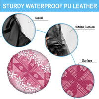 Bula Fiji Plumeria Tagimoucia Salusalu Pink Spare Tire Cover Kaiviti Masi LT7 - Polynesian Pride