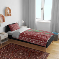 Women's Day Samoa Malu Tattoo Inspired Mix Teuila Bedding Set Scarlet