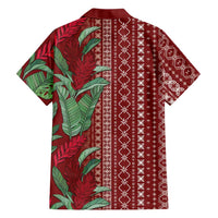 Women's Day Samoa Malu Tattoo Inspired Mix Teuila Family Matching Puletasi and Hawaiian Shirt Scarlet LT7 - Polynesian Pride