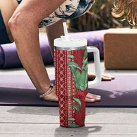 Women's Day Samoa Malu Tattoo Inspired Mix Teuila Tumbler With Handle Scarlet