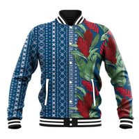 Women's Day Samoa Malu Tattoo Inspired Mix Teuila Baseball Jacket Royal Blue