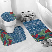 Women's Day Samoa Malu Tattoo Inspired Mix Teuila Bathroom Set Royal Blue