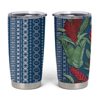Women's Day Samoa Malu Tattoo Inspired Mix Teuila Tumbler Cup Royal Blue