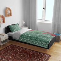 Women's Day Samoa Malu Tattoo Inspired Mix Teuila Bedding Set Sage Green