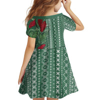Women's Day Samoa Malu Tattoo Inspired Mix Teuila Family Matching Off The Shoulder Long Sleeve Dress and Hawaiian Shirt Sage Green LT7 - Polynesian Pride