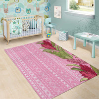 Women's Day Samoa Malu Tattoo Inspired Mix Teuila Area Rug Rose Pink