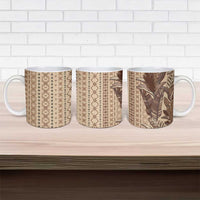 Women's Day Samoa Malu Tattoo Inspired Mix Teuila Ceramic Mug Vintage Tapa