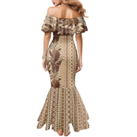 Women's Day Samoa Malu Tattoo Inspired Mix Teuila Family Matching Mermaid Dress and Hawaiian Shirt Vintage Tapa LT7 - Polynesian Pride