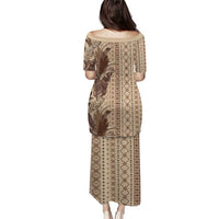 Women's Day Samoa Malu Tattoo Inspired Mix Teuila Family Matching Puletasi and Hawaiian Shirt Vintage Tapa LT7 - Polynesian Pride