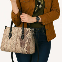Women's Day Samoa Malu Tattoo Inspired Mix Teuila Leather Bag Vintage Tapa