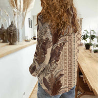 Women's Day Samoa Malu Tattoo Inspired Mix Teuila Women Casual Shirt Vintage Tapa