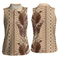 Women's Day Samoa Malu Tattoo Inspired Mix Teuila Women Sleeveless Polo Shirt Vintage Tapa