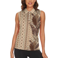 Women's Day Samoa Malu Tattoo Inspired Mix Teuila Women Sleeveless Polo Shirt Vintage Tapa