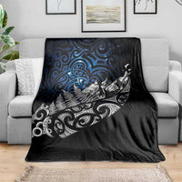 Maori Matariki Blanket Landscape Styled Fern - Galaxy