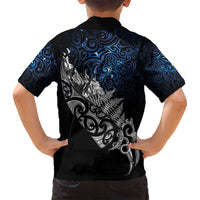 Maori Matariki Family Matching Long Sleeve Bodycon Dress and Hawaiian Shirt Landscape Styled Fern - Galaxy