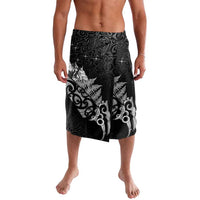 Maori Matariki Lavalava Landscape Styled Fern - Monochrome