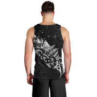 Maori Matariki Men Tank Top Landscape Styled Fern - Monochrome