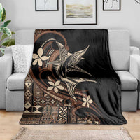 Samoa Manuia le Aso Tuto'atasi Blanket Siapo Mamanu Mix Tatau Marlin