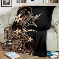 Samoa Manuia le Aso Tuto'atasi Blanket Siapo Mamanu Mix Tatau Marlin