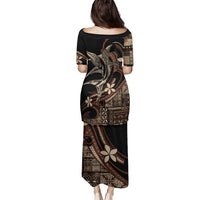 Samoa Manuia le Aso Tuto'atasi Family Matching Puletasi and Hawaiian Shirt Siapo Mamanu Mix Tatau Marlin