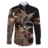 Samoa Manuia le Aso Tuto'atasi Family Matching Summer Maxi Dress and Hawaiian Shirt Siapo Mamanu Mix Tatau Marlin