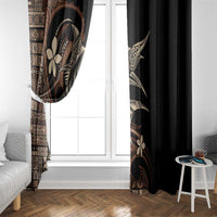 Samoa Manuia le Aso Tuto'atasi Window Curtain Siapo Mamanu Mix Tatau Marlin