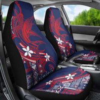 Samoa Manuia le Aso Tuto'atasi Car Seat Cover Siapo Mamanu Mix Tatau Marlin - Flag Color LT7 - Polynesian Pride