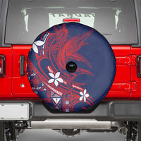 Samoa Manuia le Aso Tuto'atasi Spare Tire Cover Siapo Mamanu Mix Tatau Marlin - Flag Color