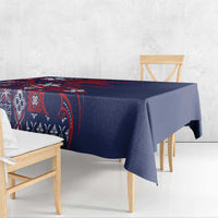 Samoa Manuia le Aso Tuto'atasi Tablecloth Siapo Mamanu Mix Tatau Marlin - Flag Color