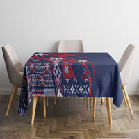 Samoa Manuia le Aso Tuto'atasi Tablecloth Siapo Mamanu Mix Tatau Marlin - Flag Color