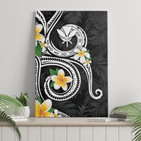 Kanaka Maoli Hawaii Plumeria Canvas Wall Art Dancing Tentacles Black Style