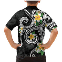Kanaka Maoli Hawaii Plumeria Family Matching Mermaid Dress and Hawaiian Shirt Dancing Tentacles Black Style