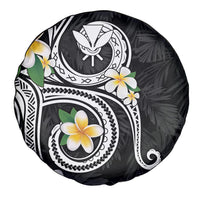 Kanaka Maoli Hawaii Plumeria Spare Tire Cover Dancing Tentacles Black Style