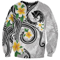 Kanaka Maoli Hawaii Plumeria Sweatshirt Dancing Tentacles White Style