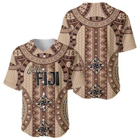 Bula Fiji Vintage Baseball Jersey Brown Masi Motifs