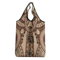 Bula Fiji Vintage Grocery Bag Brown Masi Motifs