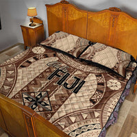 Bula Fiji Vintage Quilt Bed Set Brown Masi Motifs