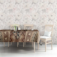 Bula Fiji Vintage Tablecloth Brown Masi Motifs