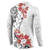 Bula Fiji Day Button Sweatshirt Tagimaucia on Masi Pattern LT7 - Polynesian Pride
