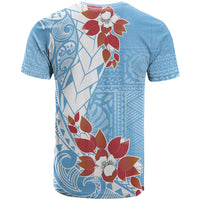 Bula Fiji Day T Shirt Tagimaucia on Masi Pattern - Turquoise LT7 - Polynesian Pride