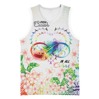 Fight Cancer In All Colors Basketball Jersey Plumeria Mix Tapa Pattern