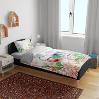 Fight Cancer In All Colors Bedding Set Plumeria Mix Tapa Pattern