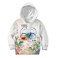 Fight Cancer In All Colors Kid Hoodie Plumeria Mix Tapa Pattern