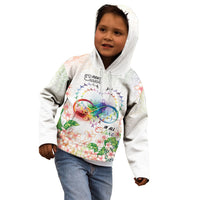 Fight Cancer In All Colors Kid Hoodie Plumeria Mix Tapa Pattern