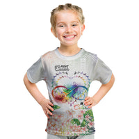 Fight Cancer In All Colors Kid T Shirt Plumeria Mix Tapa Pattern