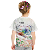 Fight Cancer In All Colors Kid T Shirt Plumeria Mix Tapa Pattern