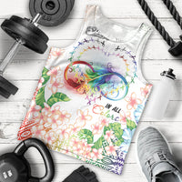 Fight Cancer In All Colors Men Tank Top Plumeria Mix Tapa Pattern