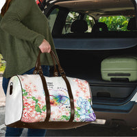 Fight Cancer In All Colors Travel Bag Plumeria Mix Tapa Pattern